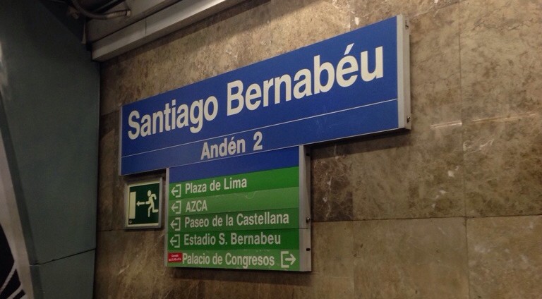 Estação Santiago Bernabéu, do metrô de Madrid.