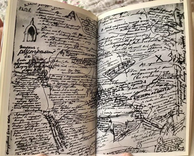 Manuscrito de Dostoiévski com anotações sobre o capítulo 5 do livro "Os Irmãos Karamazov" Crédito: Domínio público